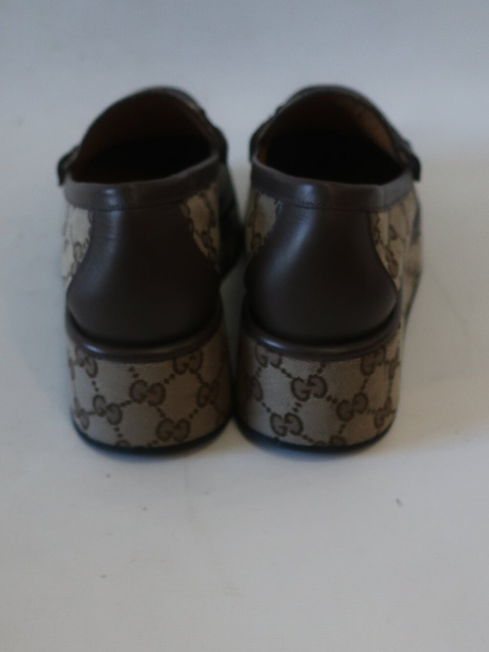 Gucci Ilde Brown Guccissima Canvas GG Supreme Horsebit Flatform Loafer 39 US/9 - Picture 7 of 16